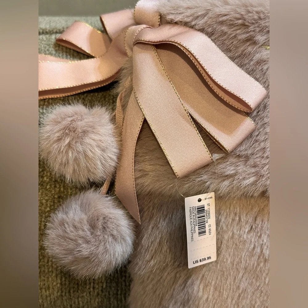Victoria's Secret Pink Faux Fur Stocking